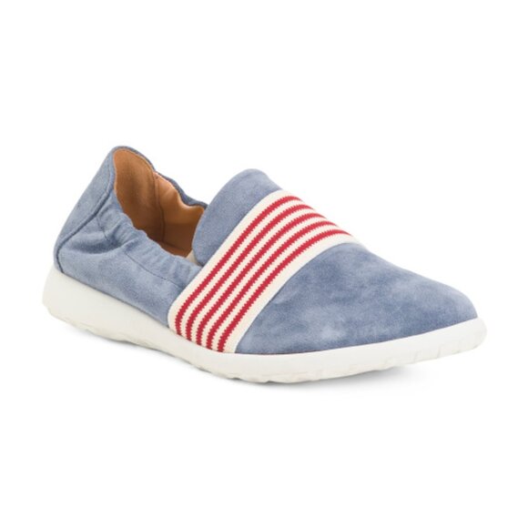 NEW GANTER Suede Gabby slip on  Comfort Loafers unisex in jeans 7254j2 - Picture 2 of 5